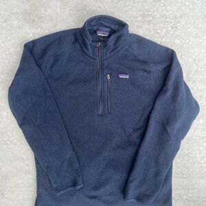 Patagonia Men's Zip-Up Sweater in Deep Blue